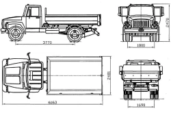 Construction Dump Truck GAZ-SAZ-25062 on GAZ-33086 Chassis 8000 kg
