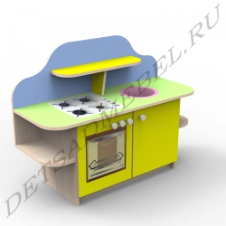 Kitchen Playset 6.6-6 with Open Shelves and Oven Design