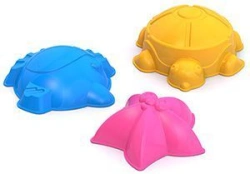 Sea-Themed Sand Molds – 3 Colorful Shapes