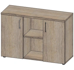 Partitioned Sideboard with Three Compartments, Model KS.Gr-16.01