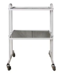 Mobile Procedure Manipulative Table with Glass Shelves on Wheels