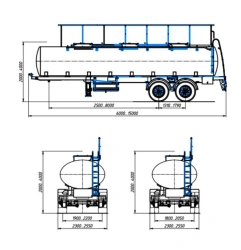 Food Liquid Transport and Temporary Storage Semi-Trailer Tank 966698