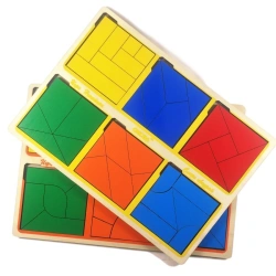 Educational Puzzle Game "Assemble the Square" Level 3 Difficulty (Economy Version)