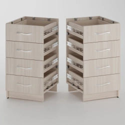 Integrated Desk Cabinet with 4 Drawers