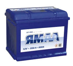 Lead-Acid Starter Battery for Internal Combustion Engines 12V 55Ah Yamal