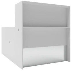 Universal Barrier 1100 with Rounded Tabletop (Right) MOPS, Marking "MS Furniture