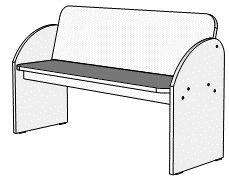 Wooden Preschool Furniture: Play Module "Sofa