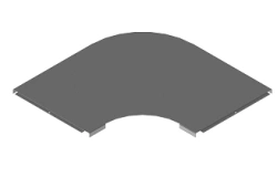 Horizontal Radius Corner Tray Cover 90 Degrees KL 000 U90R15