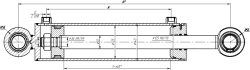 Hydraulic Cylinder 1145M.00.00.00 (125x50-400 mm), 16MPa