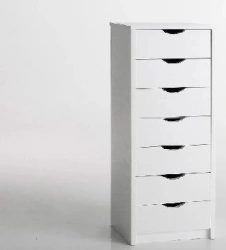 Wooden Utility Cabinet with Drawers for Organized Storage
