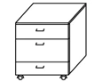 Mobile Cabinet with Drawers TP-1