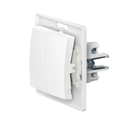 Caduceus Aling Prestige Hidden Installation Two-Way Switch 10AX 250V, White, Model 6006.0