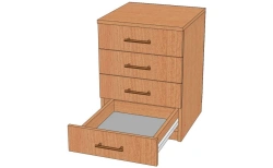 Four-Drawer Stationary Cabinet Model TS-3