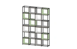 Office Shelf with Metal Frame - Customizable Dimensions