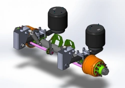 Axle Assembly with Air Suspension for Trailers AXL-12-RFDGPK-00