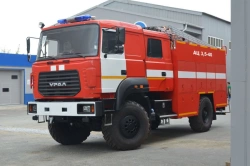 Fire Fighting Tanker AC-3.5-?, Model 58812, Modification 58812V on Ural-43206 Chassis