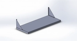 Wall-Mounted Metal Shelf for Storage