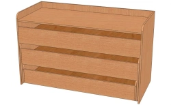 Triple-Deck Bed with Nightstand, Model KTT-1