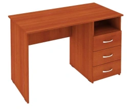 Office Desk with Built-in Cabinet