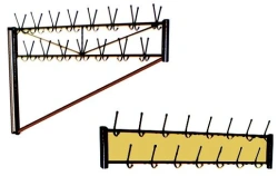 Hotel Quality Coat Rack for Public Spaces - Model SI56.01.11.01