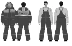 Men's Protective Suit (Jacket & Overalls) for Low Temperatures and Industrial Contaminants