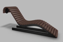 Stylish Lounge Chair with Metal Frame