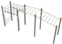 Height-Adjustable Horizontal Ladder with Accessories, 6m Length