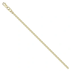 Yellow Gold 585 Purity Bracelet with Diamond Cut Gourmet Perna NB15-072 0.6MM 19CM 2.4G
