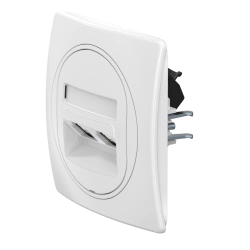 CADUCEUS ALING EON Double Telephone Socket 2xRJ12 6P6C, Cat. 3, White, Art. E6131.00
