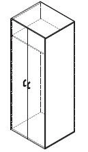 Wooden Wardrobe with Two Doors