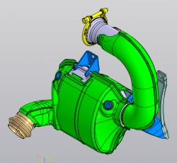 Complete Catalytic Converter with Clamp 11.26.310.620.000 (Compatible with 9817106280)