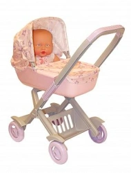 Large Doll Stroller for Pretend Play