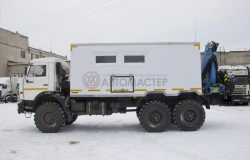 Mobile Workshop with Crane Manipulator 5782F3 on KAMAZ-5350-D5 Chassis