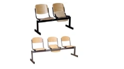 Multi-Seat Sectional Made of Bent Plywood with Folding Seat - Model CMO by Edelwood