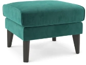 Durable Fabric Ottoman with Wooden Supports