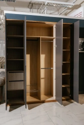 Wooden Wardrobe with Decorative Edging