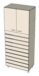 Sliding Shelf Cabinet - Customizable Design