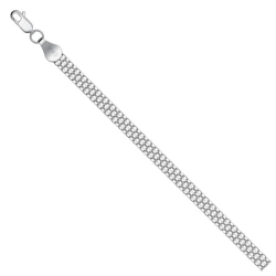 Bismark Double White Gold Chain 585 with Diamond Cut - NC18-073-3, 0.35mm, 45cm, 7.42g