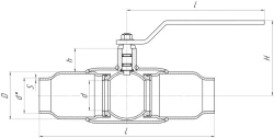 Full-Flow Stainless Steel Ball Valve ALSO with Welded Body KSH.P.P.010.40-03