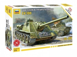 Soviet Self-Propelled Gun SU-100 Assembly Model (No Glue)