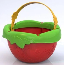 Two-Color "Bug" Bucket with Leaf Design