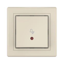 CADUCEUS ALING PRESTIGE Push Button Bell Switch with Indicator 10A, 250V~, Beige, Model 610I.999