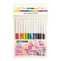 Washable Markers Set "Alice" - 12 Colors in Pack with Euro Hanger