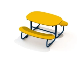 Metal Frame Table with Benches, MF 2.03