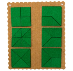 Transparent Square Larchik Educational Game - Green Carpet
