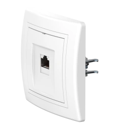 CADUCEUS ALING PRESTIGE Hidden Installation Computer Socket with Keystone RJ45 8P8C Cat.6 UTP, White, Art. 6150.000