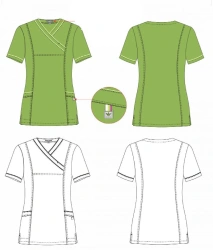 Women's Blouse for Protection Against Industrial Contaminants Athena Model 4.535