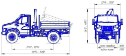 Diesel Dump Truck Over 3.5t Capacity, Model 37193N on GA Chassis