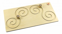 Snail-Shaped Hemisphere Board with Stylus and Wooden Sticks