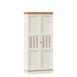 Two-Door Wardrobe in Alabaster/Golden Oak - Villaggio LD.680330.000